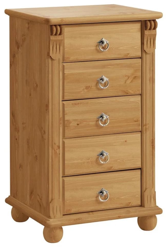 OTTO HOME Kommode Tessin Massivholz Kiefer Beige mit Spiegel - Bild 2
