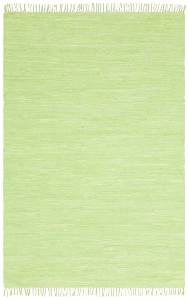 Grüner Baumwollteppich im Landhausstil