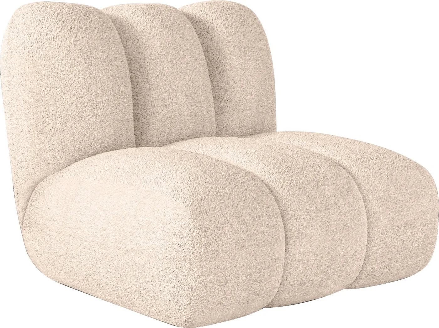 LeGer Home Priya Loungesessel Beige Bouclé Modern - Bild 4