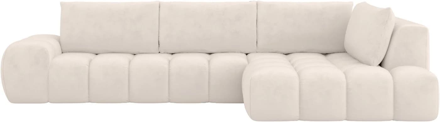 OTTO HOME AZITA Ecksofa L-Form Beige Samtoptik