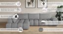 OTTO HOME AZITA Ecksofa L-Form Beige Samtoptik Bild 3