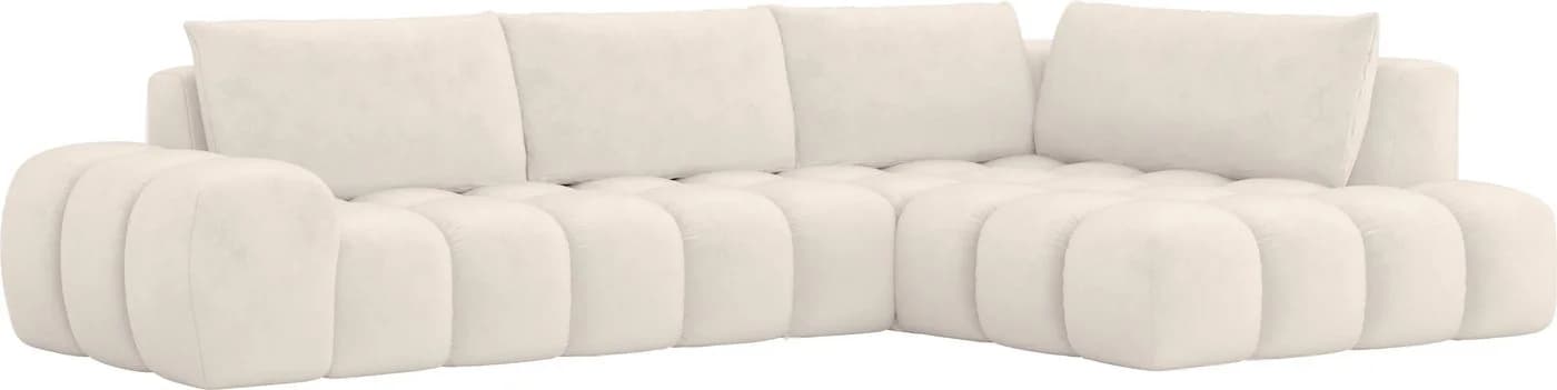 OTTO HOME AZITA Ecksofa L-Form Beige Samtoptik - Bild 5