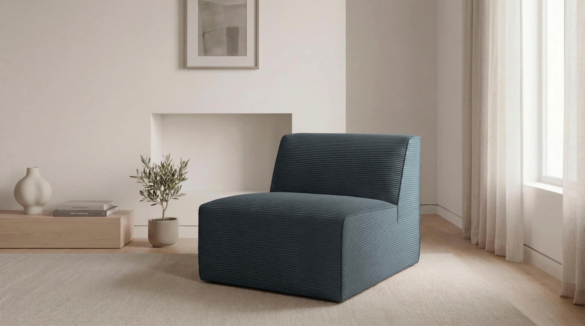 Sofaelement Clayton 76 cm grau Cord OTTO HOME