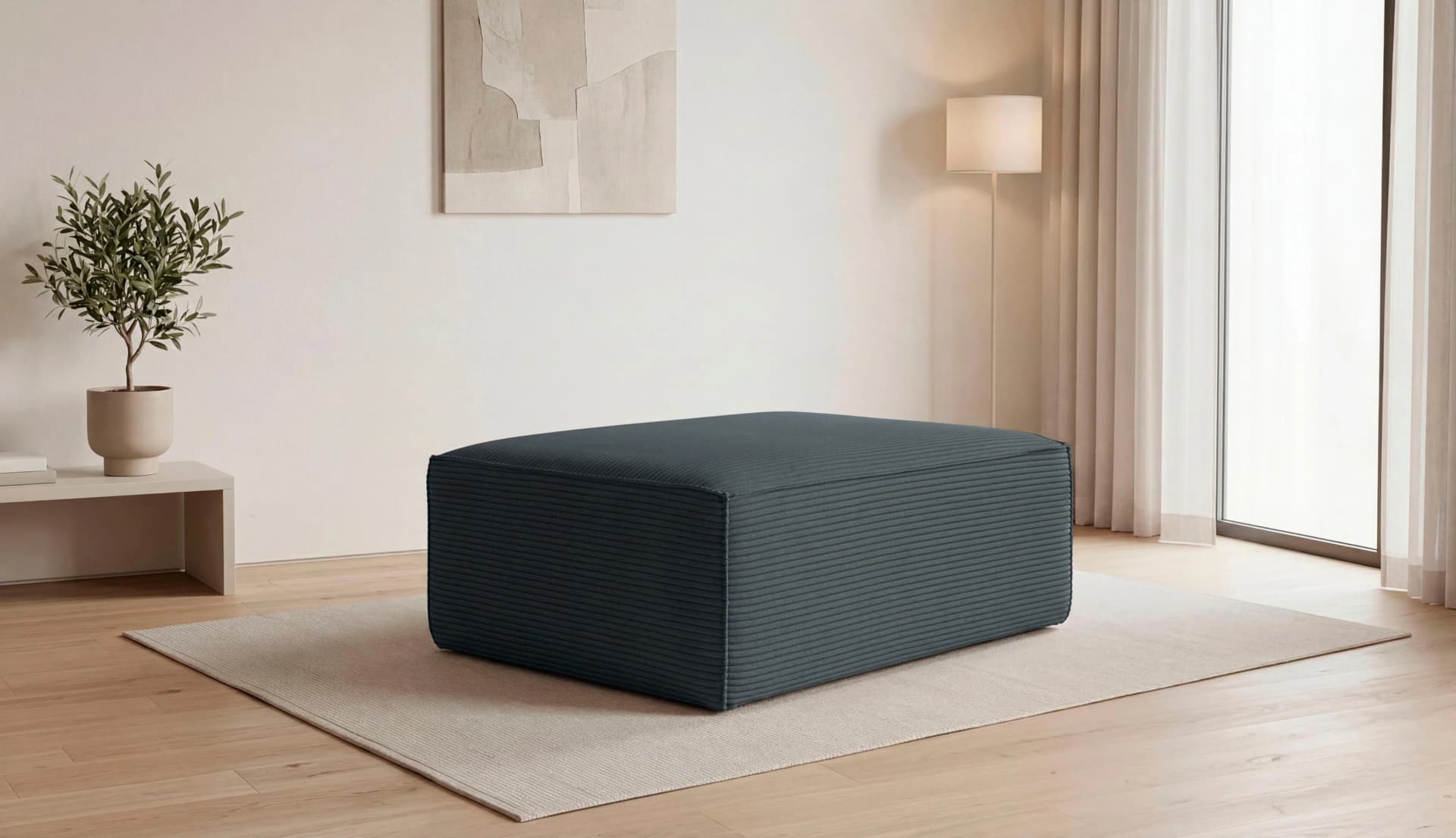 OTTO HOME Polsterhocker Clayton Grau Cord