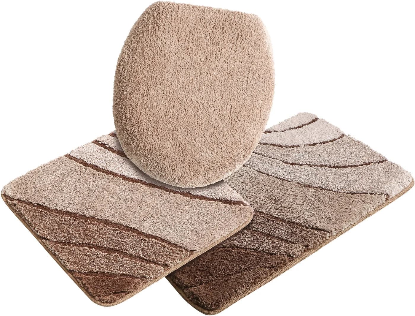 OTTO HOME Badtextil-Set 3-tlg. Josie Beige Wellen-Motiv