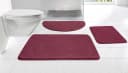 Badematte Polyester Rot (Bordeaux) Uni Rechteckig Halbrund Bild 2