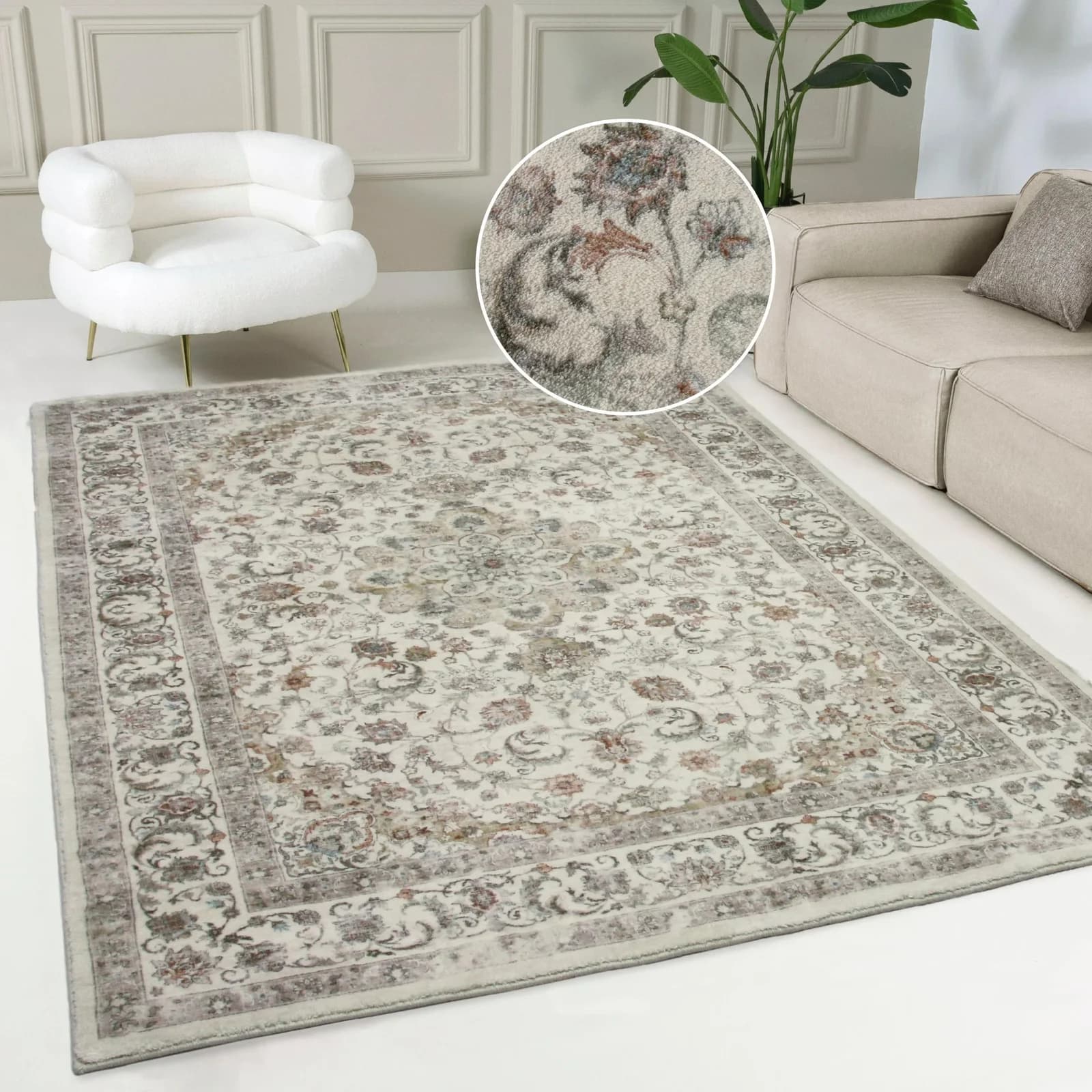 MY HOME Omar Druckteppich Orientalisches Design Kunstfaser