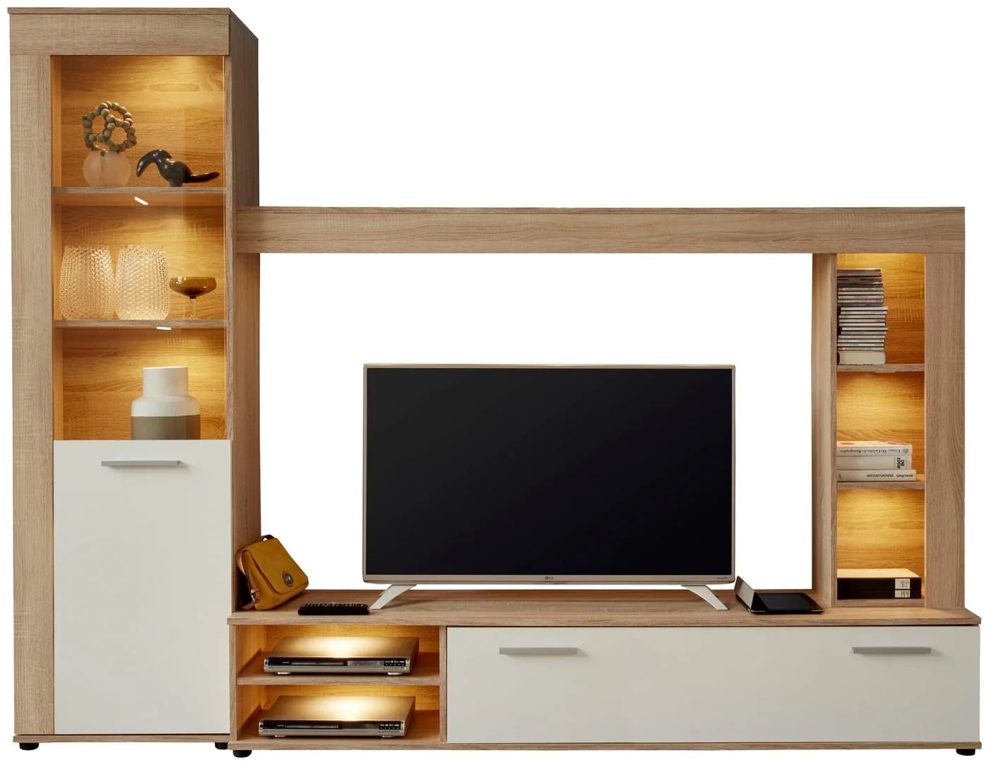 INOSIGN Wohnwand Laholm Braun Eichefarben Modern 4-tlg - Bild 2