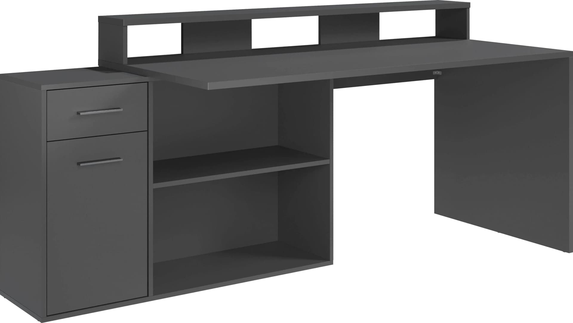 HOME AFFAIRE Chester Schreibtisch mit Lowboard Anthrazit