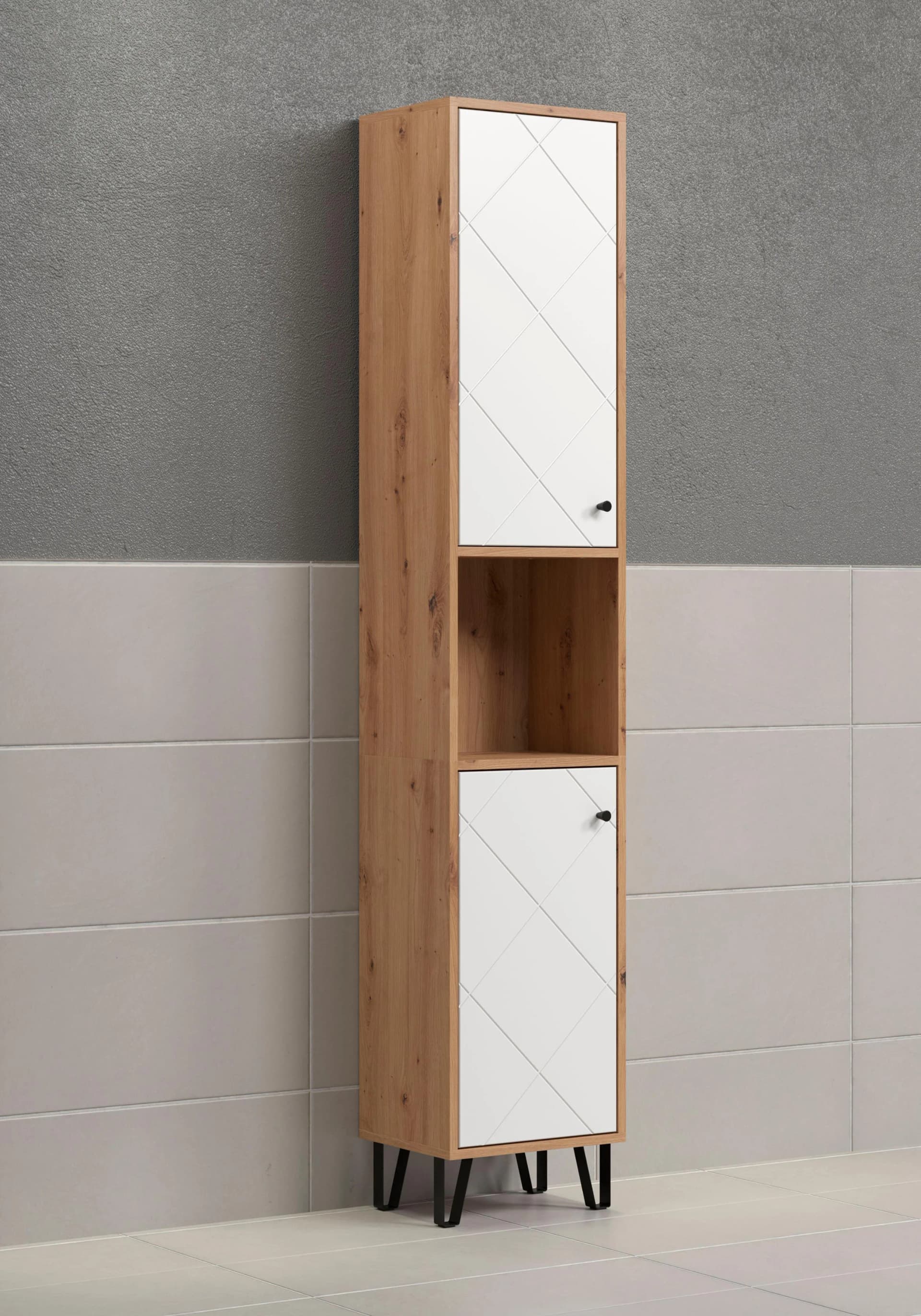 Hochschrank PLACES OF STYLE Tarragona Weiß