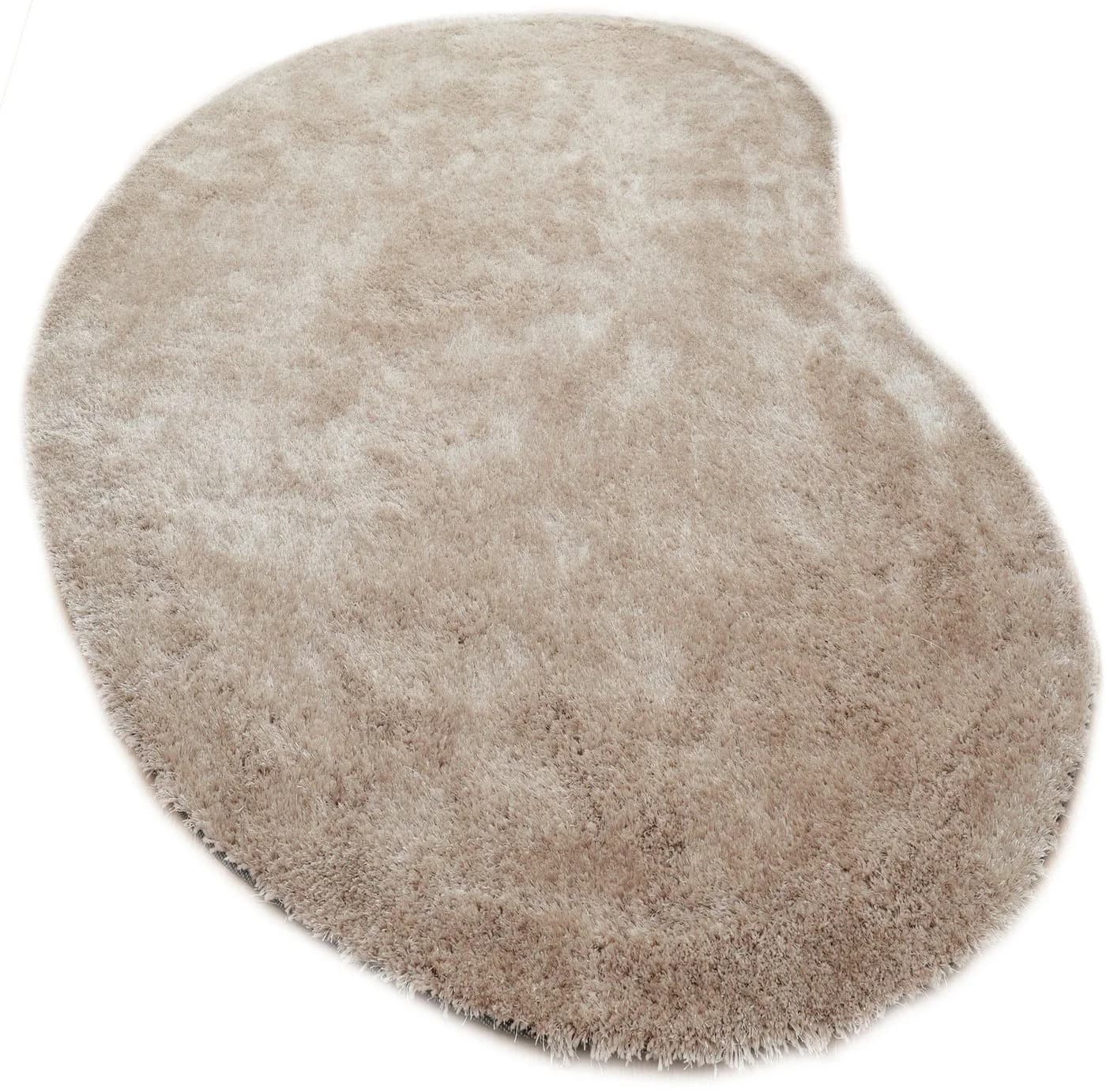 Bruno Banani Hochflor-Teppich Beige U-Form Uni - Bild 3