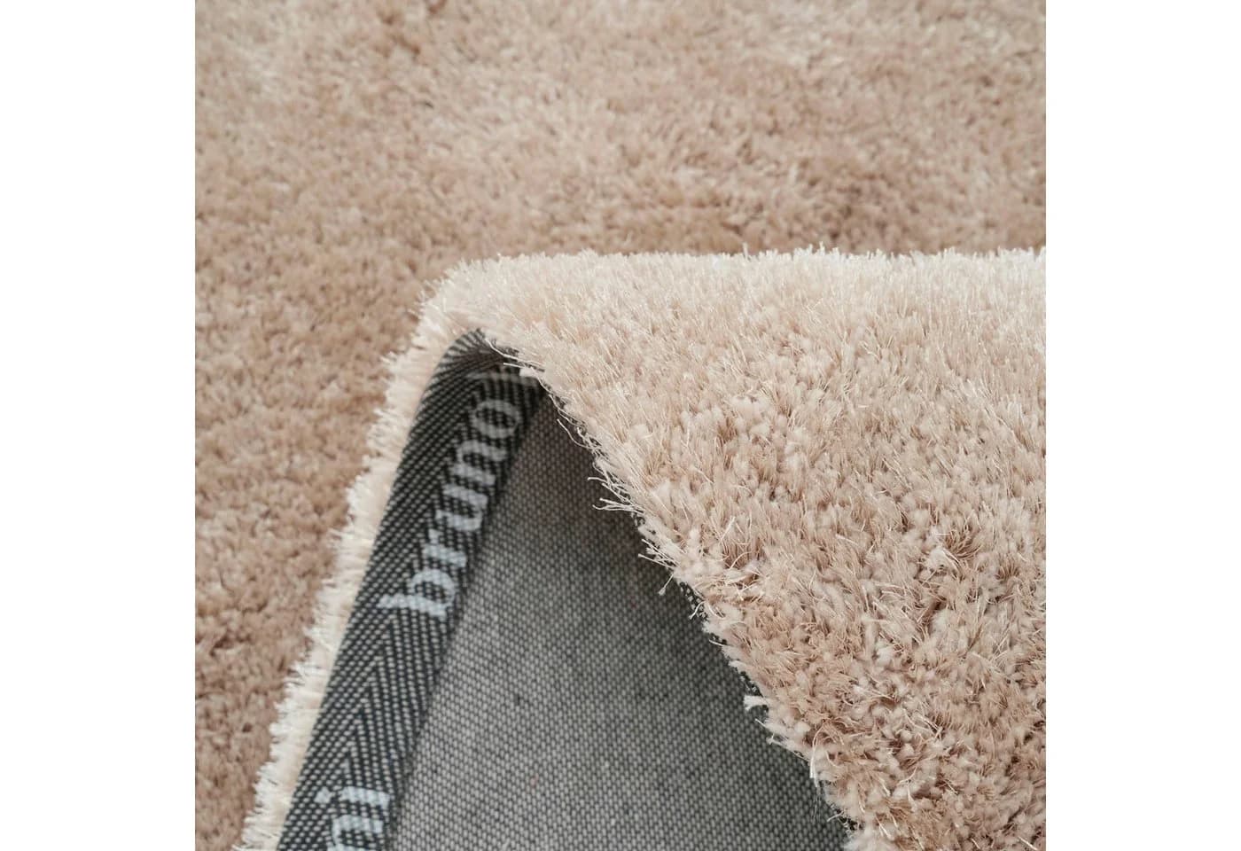 Bruno Banani Hochflor-Teppich Beige U-Form Uni - Bild 4