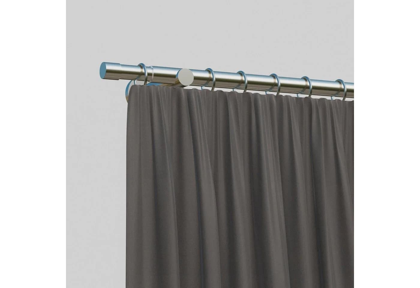 OTTO HOME Gardinenstange Kappe 1-läufig silber ausziehbar 130-240cm