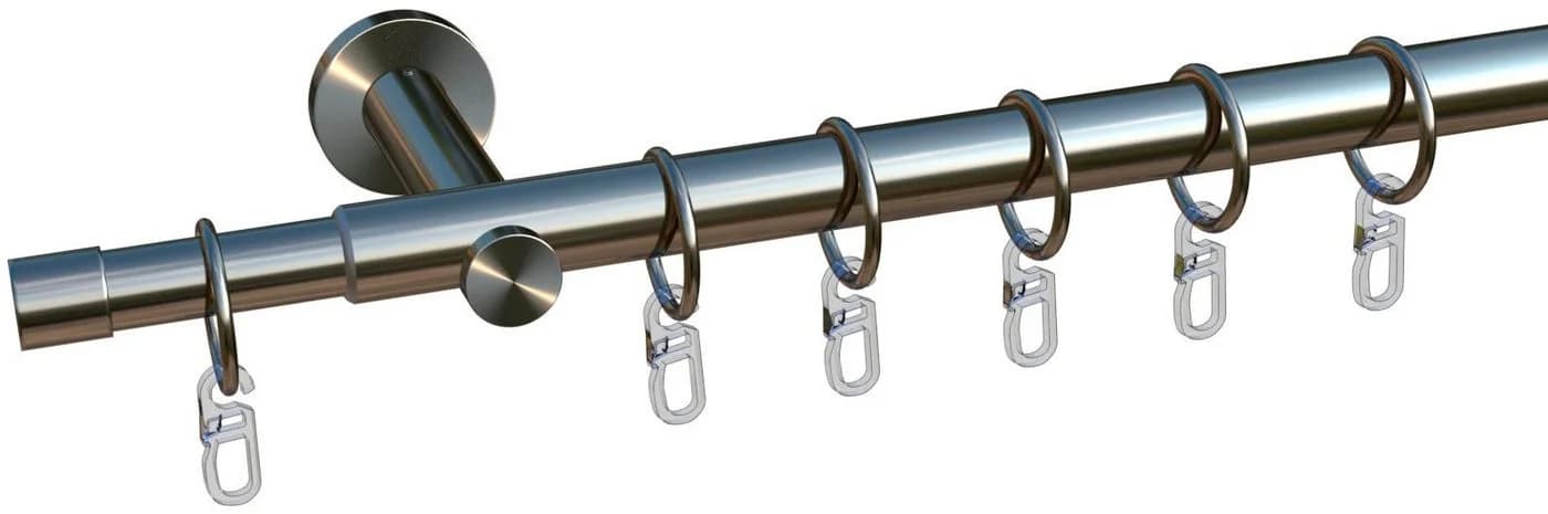 OTTO HOME Gardinenstange Kappe 1-läufig silber ausziehbar 130-240cm - Bild 2