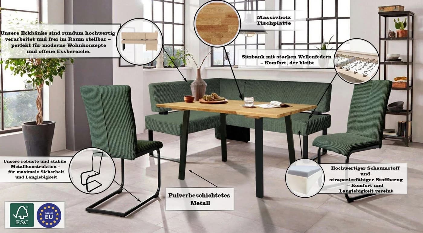 OTTO HOME Freischwinger Oliver Dunkelgrün Schwarz Gestell - Bild 4