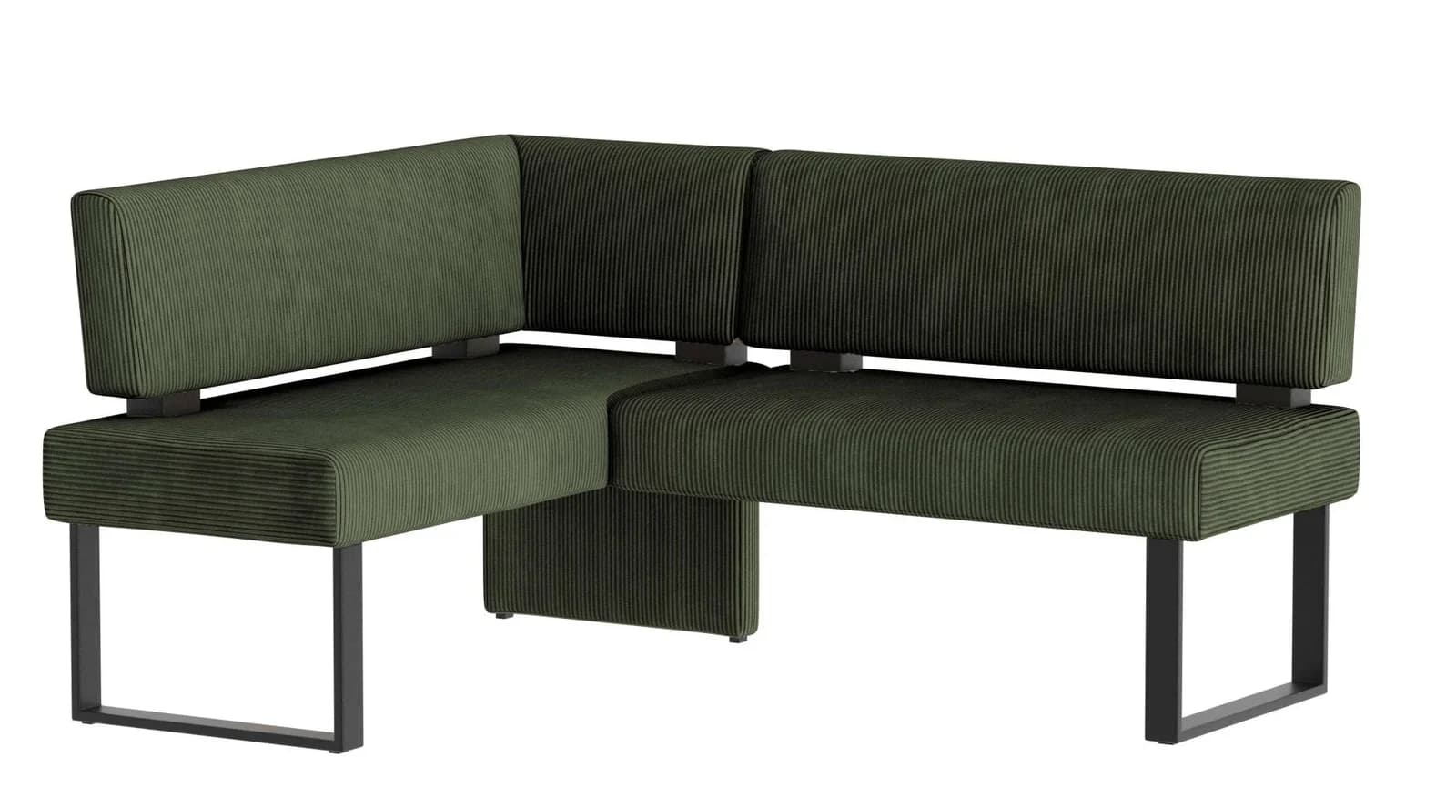 OTTO HOME Eckbank Oliver mit Metallgestell Dunkelgrün