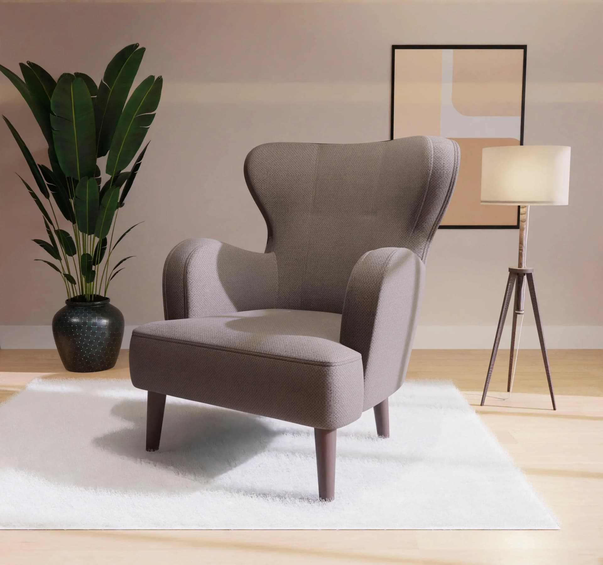 Home Affaire Sessel SICILIA Grau Moderner Ohrensessel