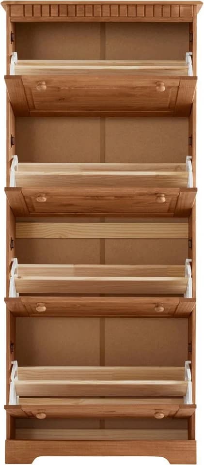 OTTO HOME Schuhschrank Lisa Beige 4 Klappen FSC Holz - Bild 5