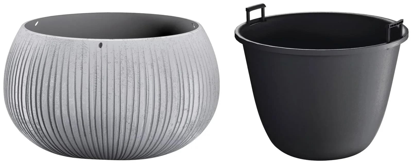 Prosperplast Blumentopf Beton Bowl Grau Kunststoff Pflanzgefäß - Bild 2