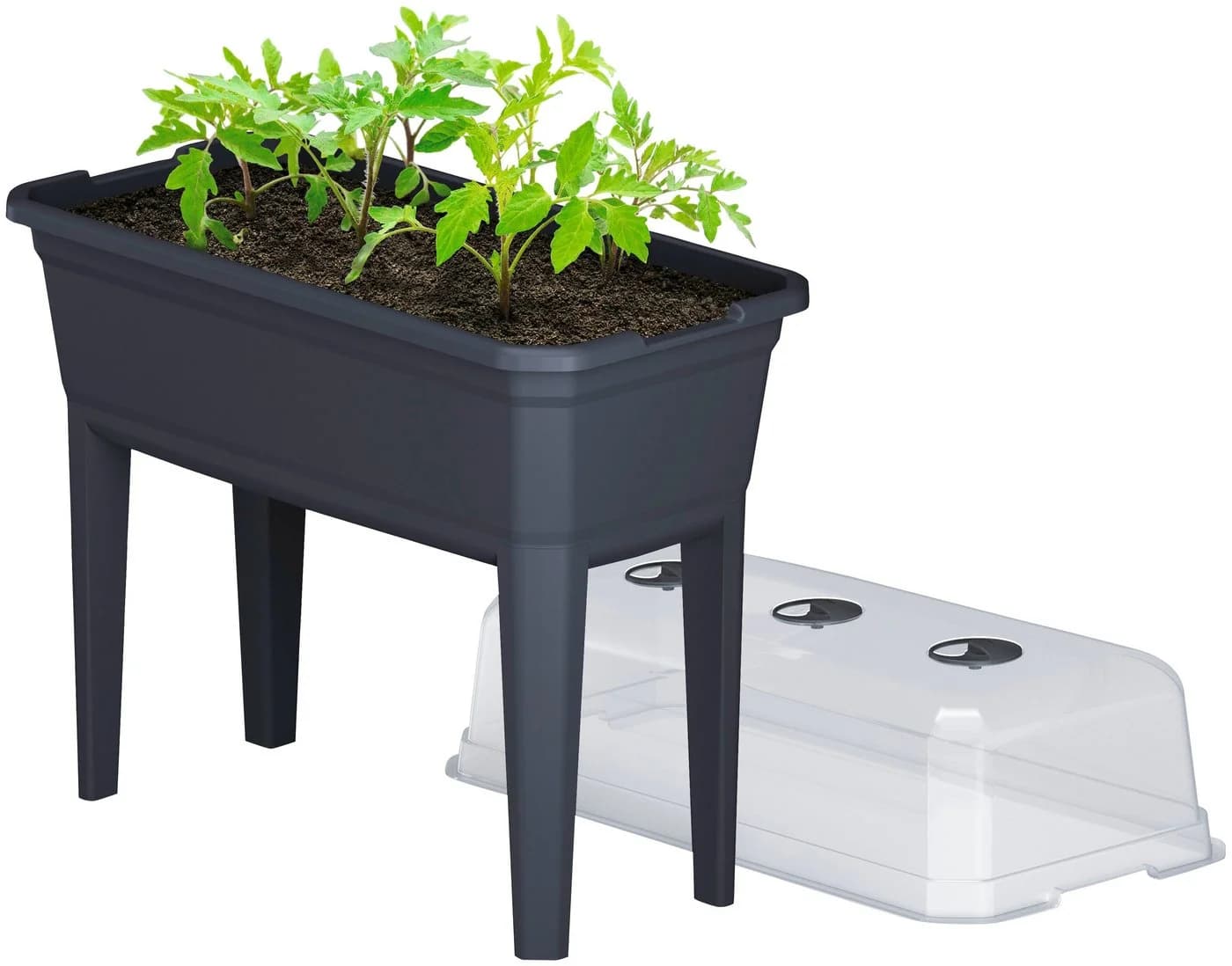 Prosperplast Hochbeet Respana Ecoline Set Anthrazit - Bild 2