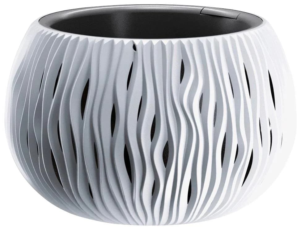 Prosperplast Pflanzkübel Sandy Bowl Weiß Kunststoff UV-beständig - Bild 2