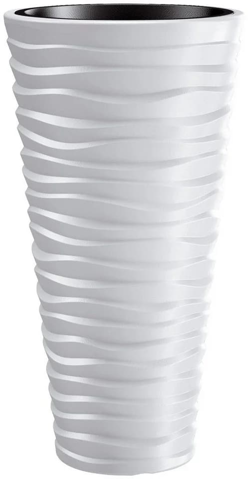 Prosperplast Blumentopf Sand slim Weiß Kunststoff