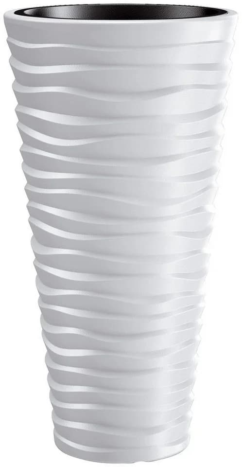 Prosperplast Blumentopf Sand slim Weiß Kunststoff