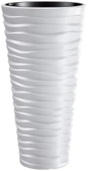 Prosperplast Blumentopf Sand slim Weiß Kunststoff Bild 2