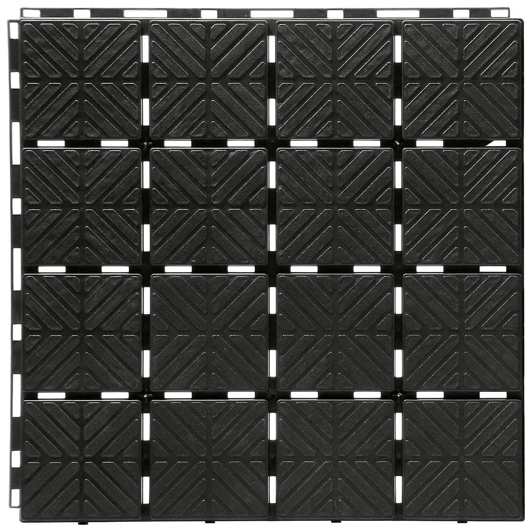 Prosperplast Klickfliesen Easy square S411 Schwarz 9 St.