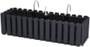 PROSPERPLAST Balkonkasten Boardee Fence W Anthrazit Kunststoff Bild 1
