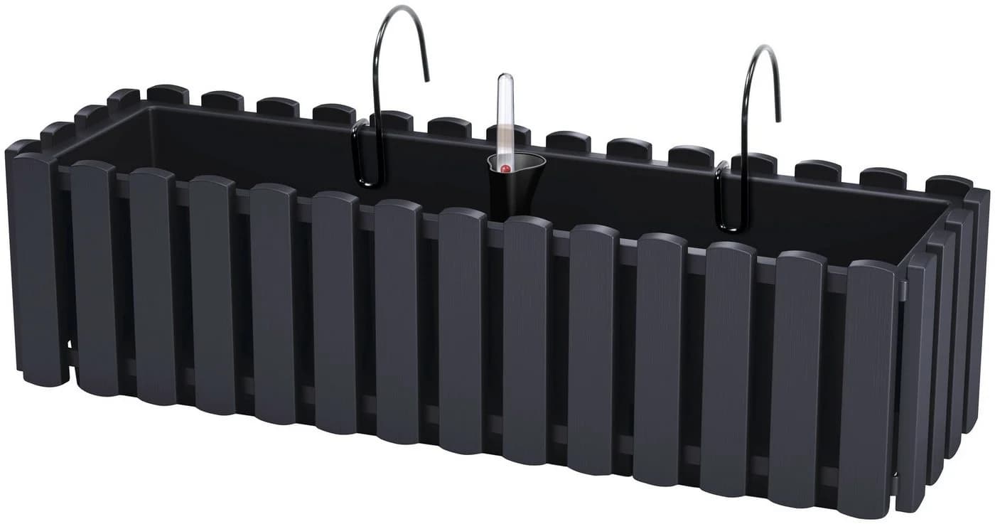 PROSPERPLAST Balkonkasten Boardee Fence W Anthrazit Kunststoff