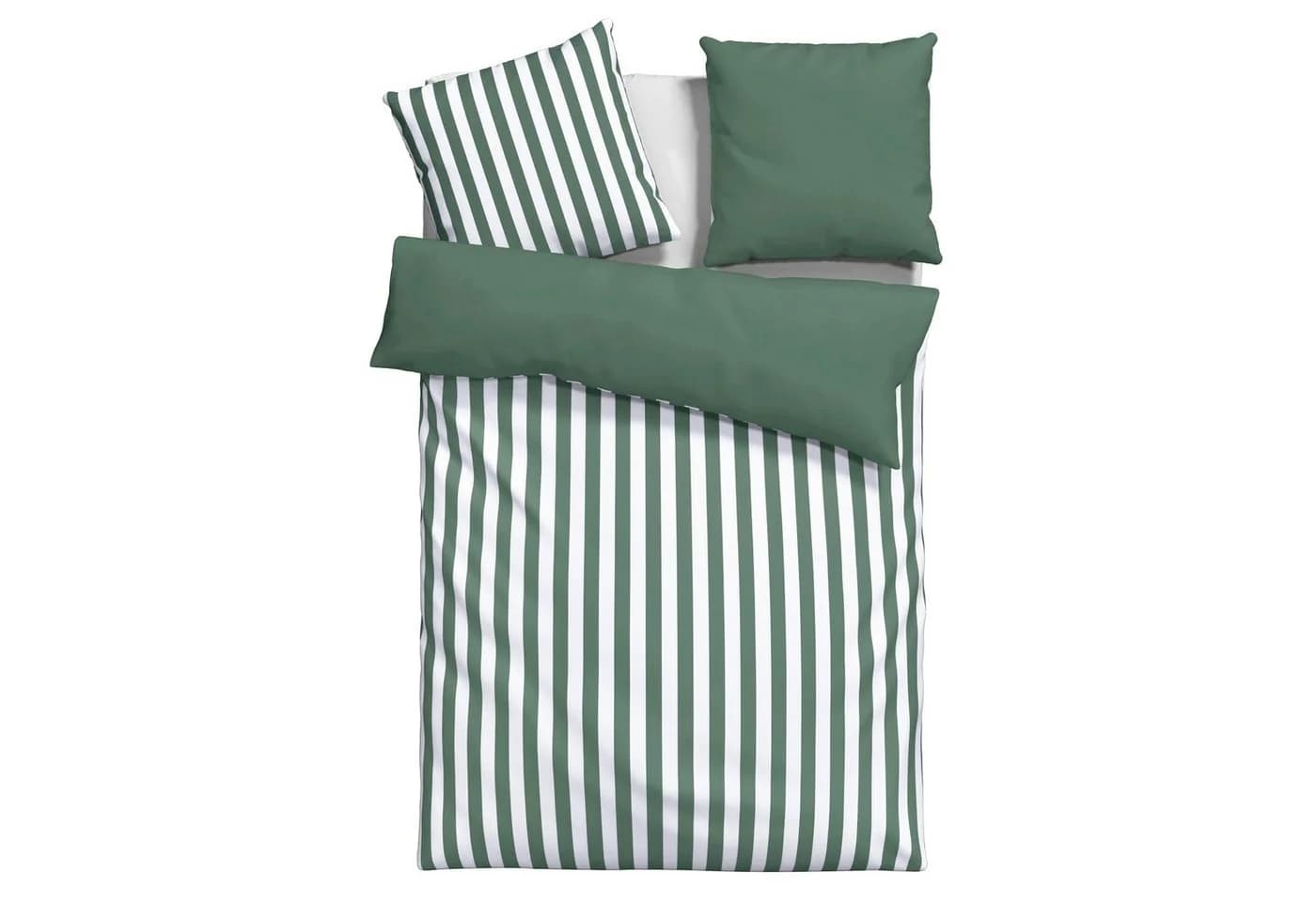 OTTO home Wendebettwäsche Greta Grün Mako-Satin