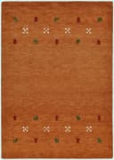 THEKO Wollteppich Gabbeh Tiermotiv Handgefertigt Orange Terra Bild 1