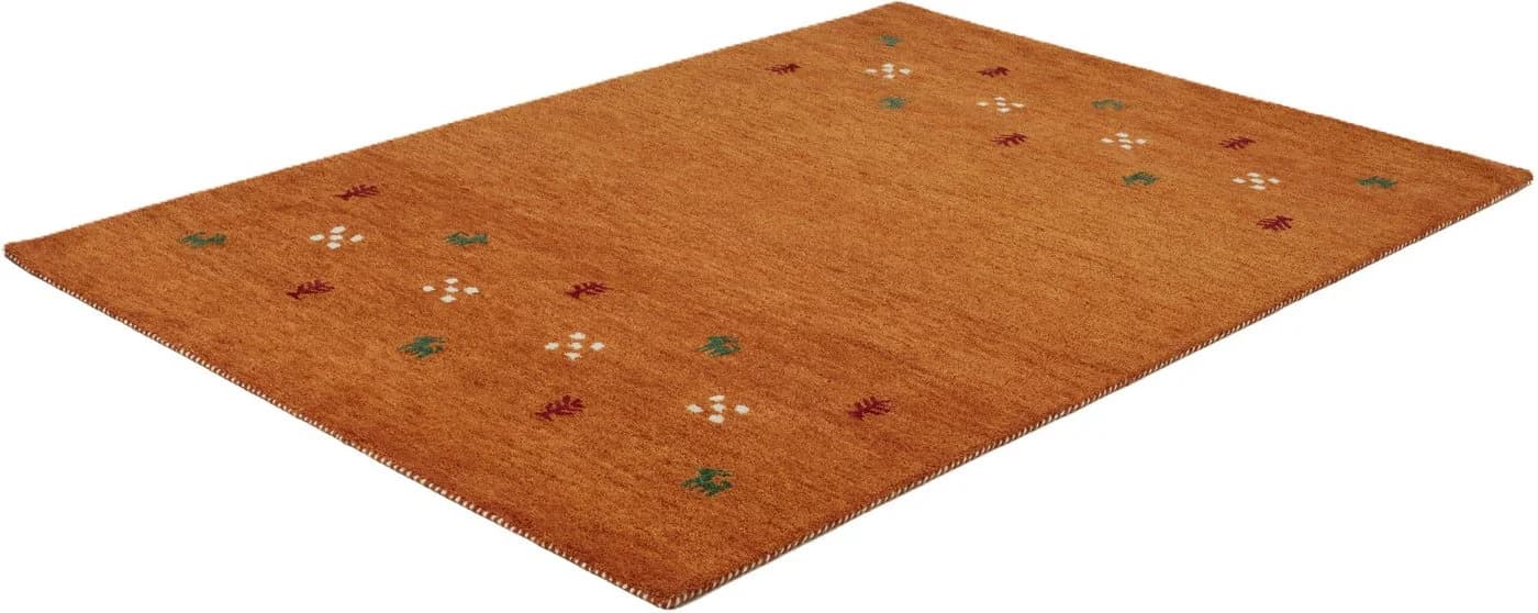 THEKO Wollteppich Gabbeh Tiermotiv Handgefertigt Orange Terra - Bild 4