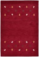 THEKO Wollteppich Gabbeh Motiv Handgetuftet Bordeaux Bild 1