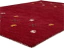 THEKO Wollteppich Gabbeh Motiv Handgetuftet Bordeaux Bild 5