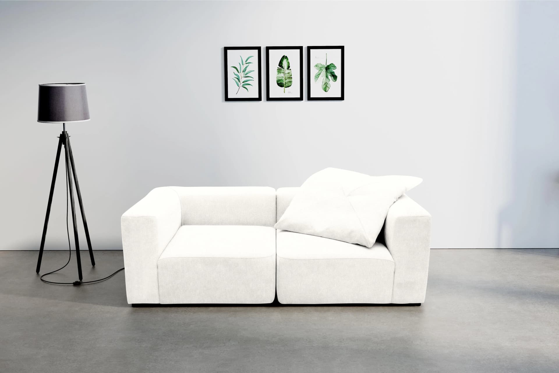 HOME AFFAIRE Utvik 2-Sitzer Sofa Weiß Modular