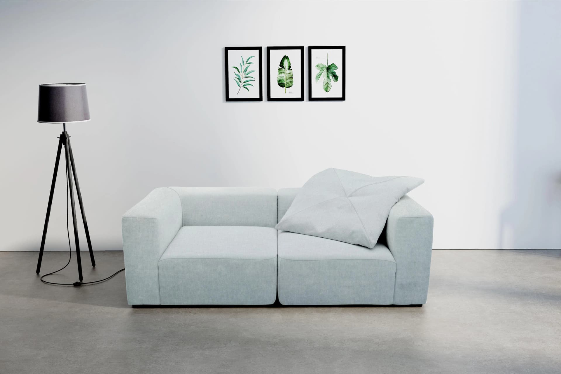 HOME AFFAIRE Utvik 2-Sitzer Sofa blau modular