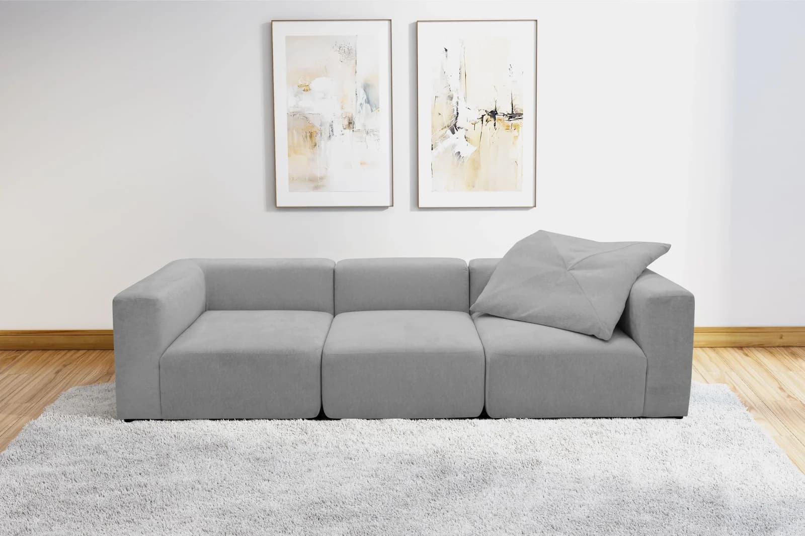 3-Sitzer Sofa Utvik von Home Affaire Hellgrau