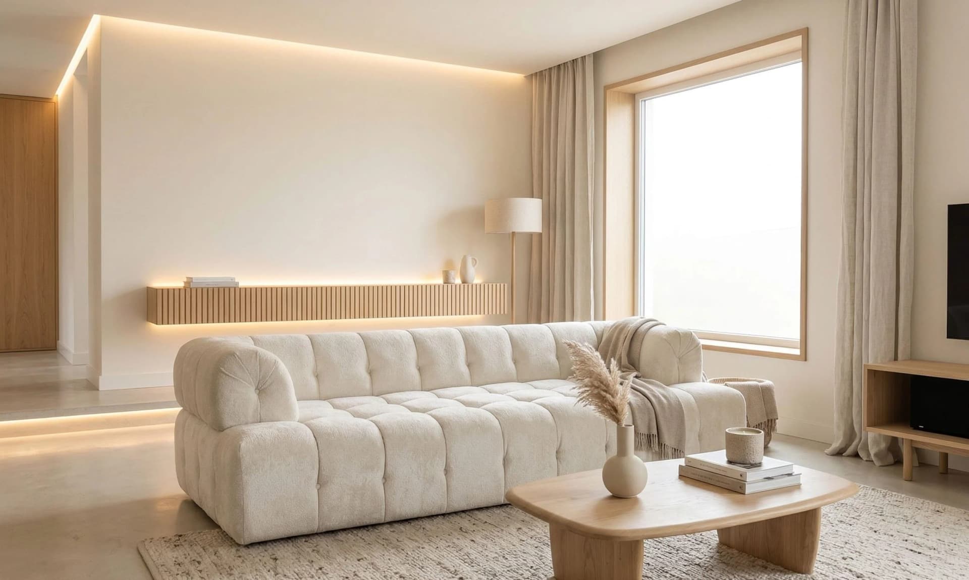 Home Affaire APERIRE 3-Sitzer Sofa creme mit Steppung