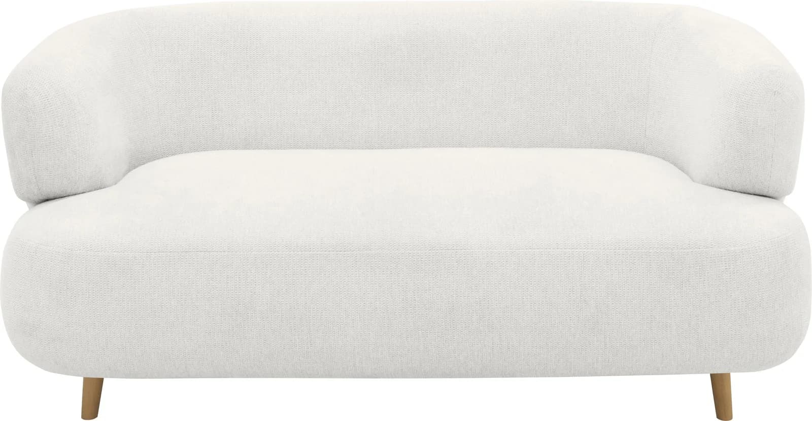 HOME AFFAIRE Tistam 2-Sitzer Sofa Weiß Organische Form