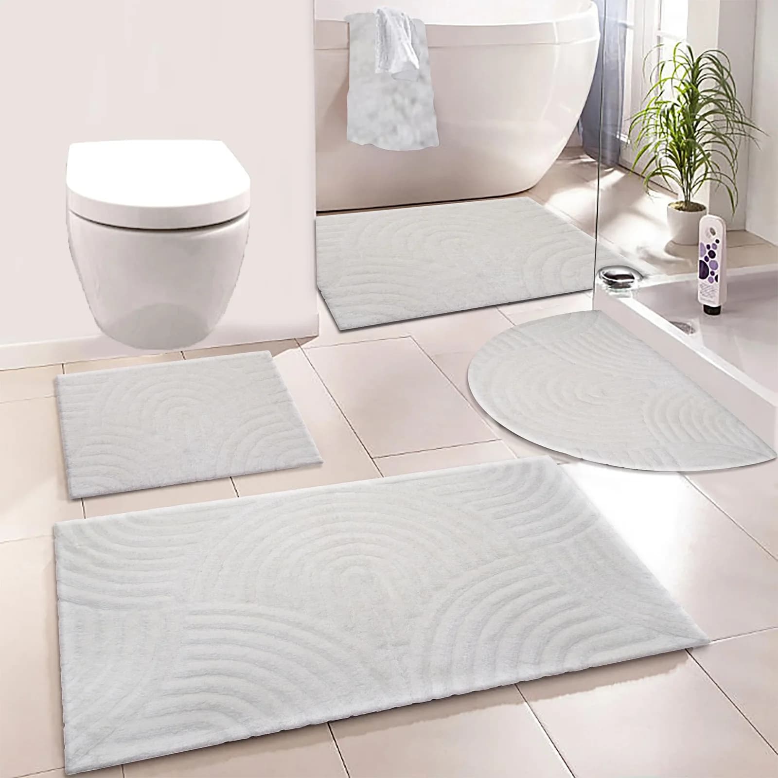 Badematte aus Baumwolle im Zen, Scandi und Boho Stil