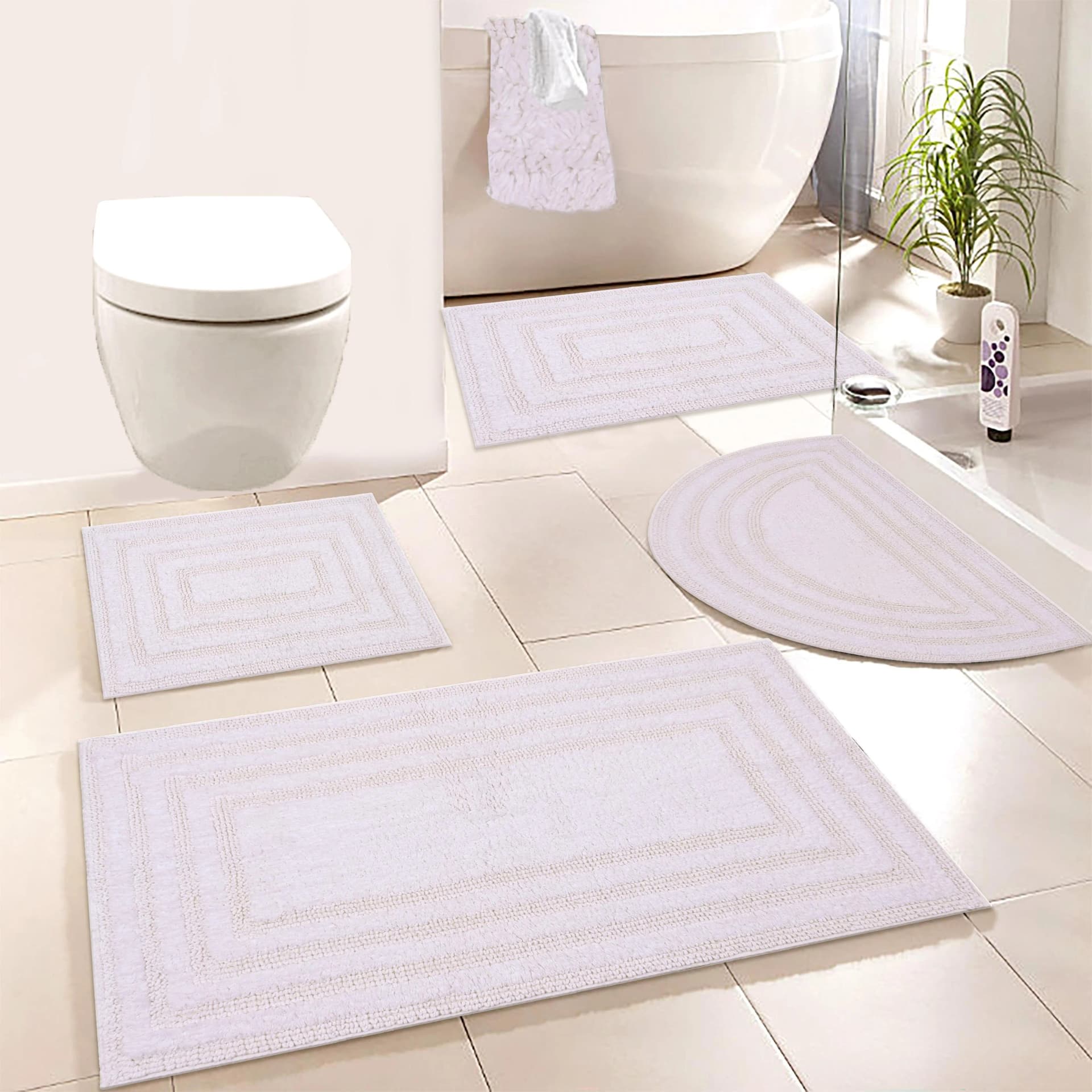 Badematte MY HOME Inga Baumwolle Hoch-Tief-Effekt