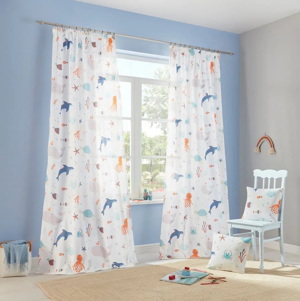 OTTO home Gardine OCEAN Kräuselband Meeresmotiv Kinder - Bild 2