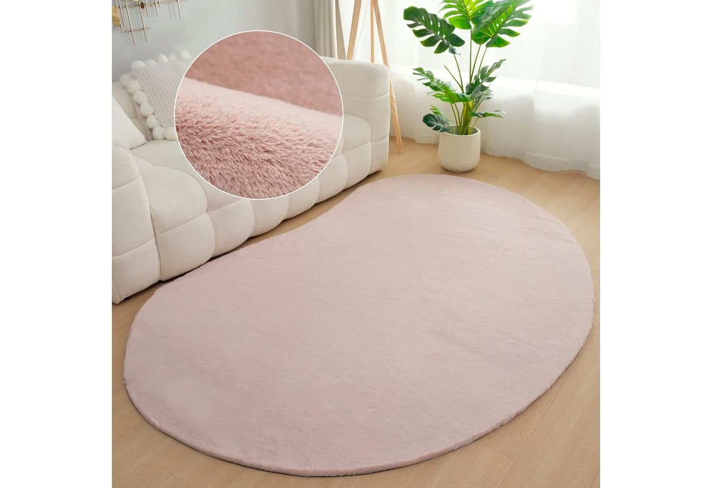 Bruno Banani Hochflor-Teppich Rabbit 2 Bean Rosa U-förmig - Bild 2