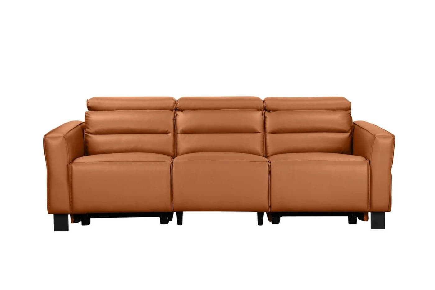Home Affaire Carpari 3-Sitzer Sofa Elektrische Relaxfunktion Cognac Kunstleder