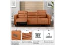 Home Affaire Carpari 3-Sitzer Sofa Elektrische Relaxfunktion Cognac Kunstleder Bild 3