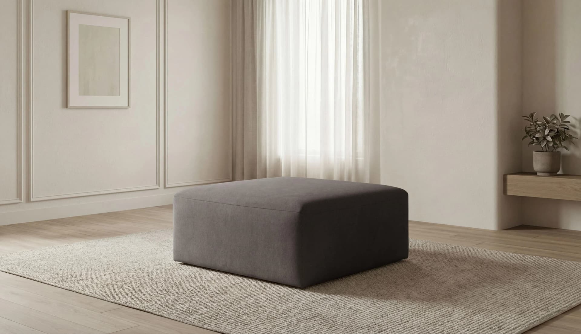 OTTO HOME Polsterhocker Kelani Grau Taupe