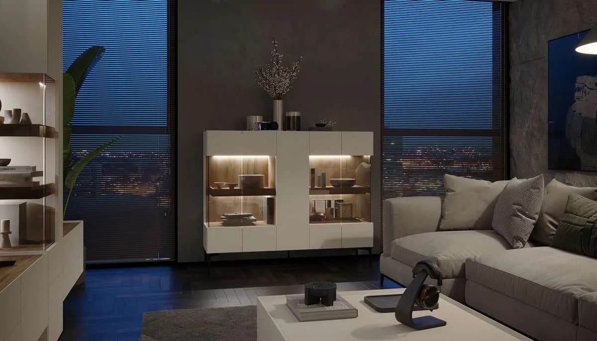 OTTO HOME Sky45 Highboard mit Glastüren und LED-Beleuchtung - Bild 4