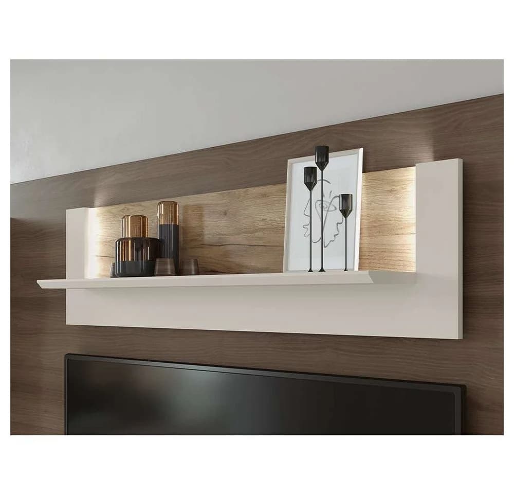 OTTO HOME Sky45 Wandregal Beige mit LED-Beleuchtung
